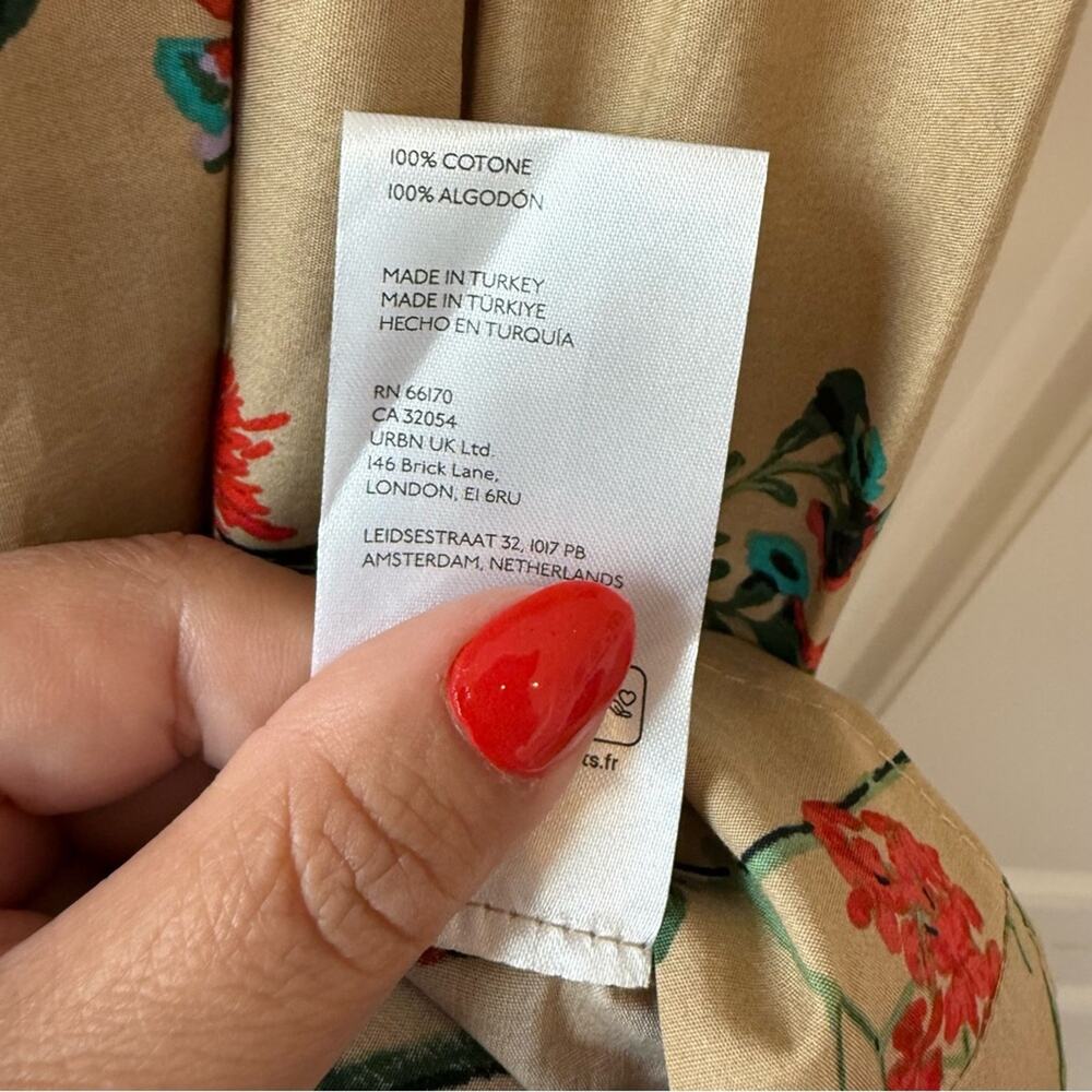 Anthro Somerset Khaki Floral Dress - Picture 6 of 7